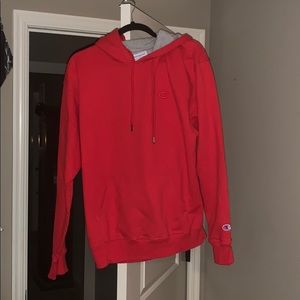 Red Champion Hoodie (Large)